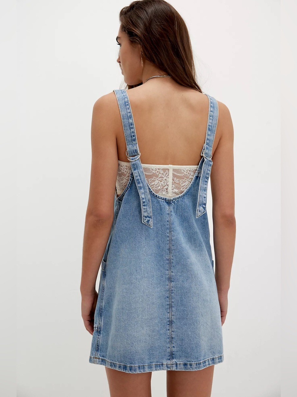 Free People We The Free High Roller Skirtall Overall Dress Sz Small